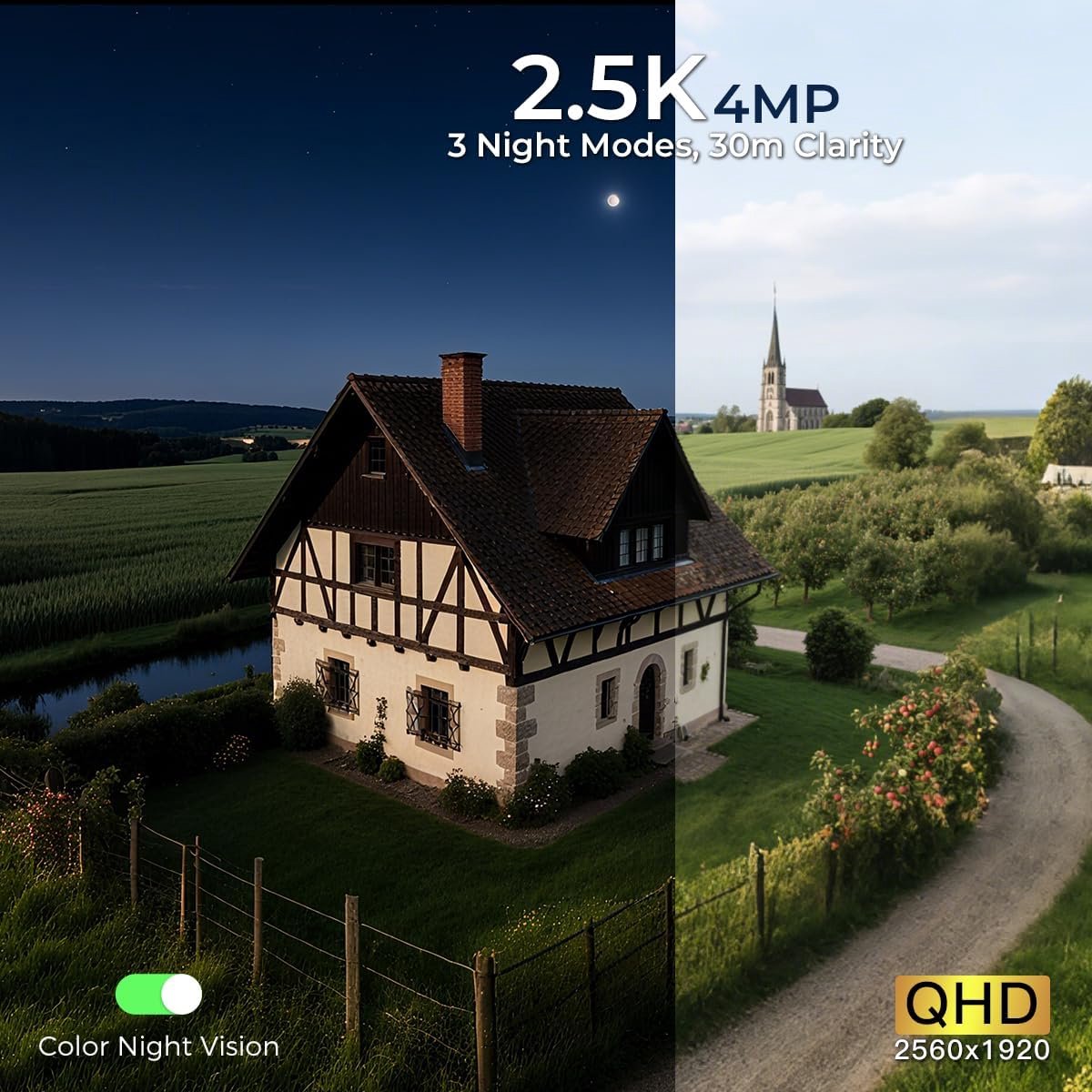 SnelShoppen - 2.5K 4G LTE Buiten Beveiligingscamera met SIM Kaart, 4MP PTZ IP Camera met Auto Tracking, 30m Kleur Nachtzicht, 2-Weg Audio, 8 Presets,