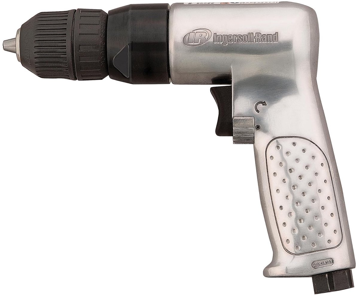 SnelShoppen - Pneumatische Boormachine 3/8" (10 mm) met Sleutelvrije Chuck, Variabele Snelheid, Omkeerbare Motor, Ideaal voor Zware Klussen