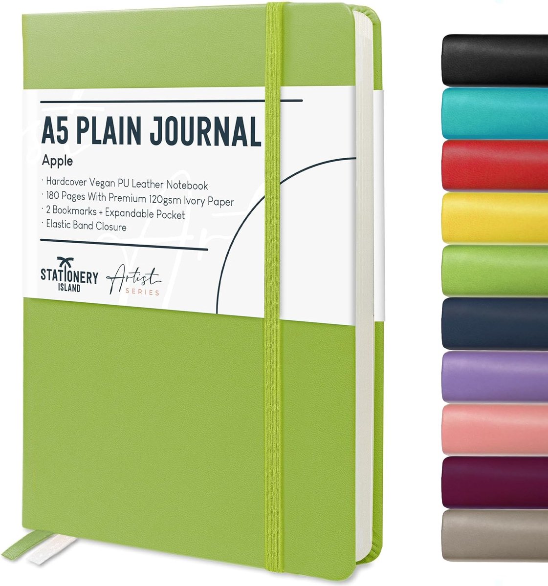 SnelShoppen - A5 Notitieboek Onbedrukt Hard Cover 180 Pagina's 120gsm Dikte Perfect voor Schrijven, Studeren, Plannen, Journalen, Reizen, Creatief Geb