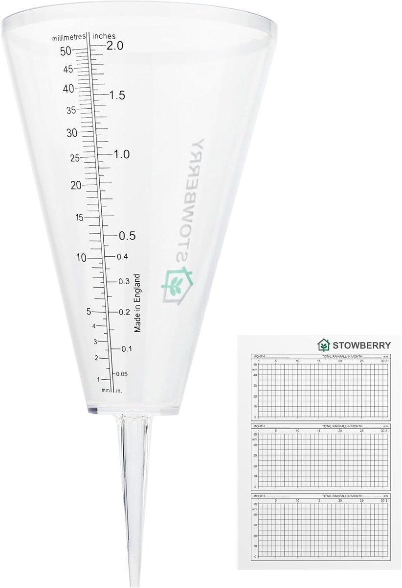 SnelShoppen - Outdoor Regenmeter | Gemakkelijk te Lezen Neerslagmeter met Duidelijke Schaal voor Tuin, Camping en Weerobservatie