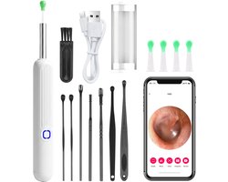 Nuvance Oorsmeer Verwijderaar met Camera App - Oorreiniger - Oor Schoonmaken Set - Oorspuit - Earscratcher - Incl. Reinigingsset
