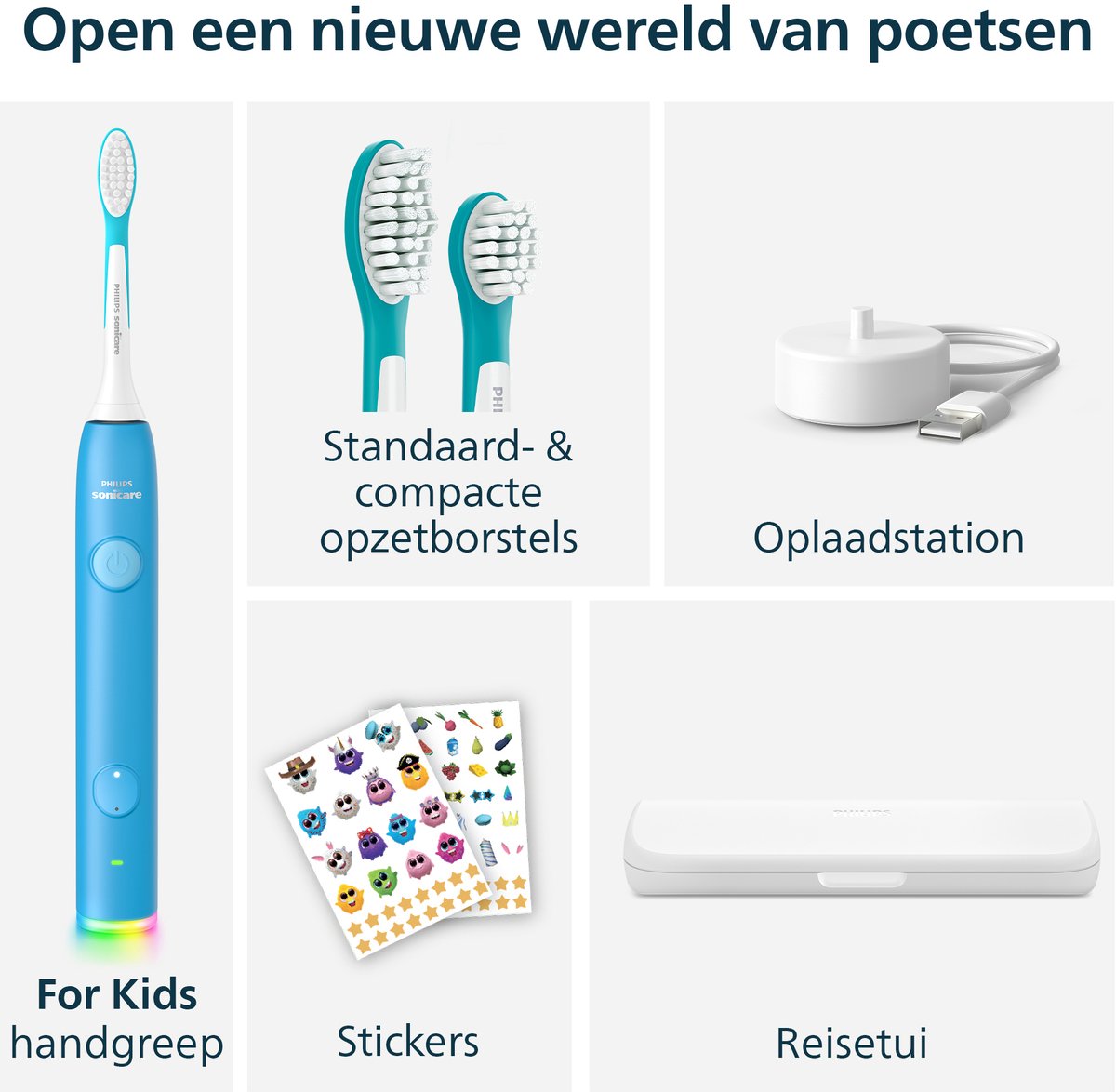 Philips Sonicare For Kids HX6600/42 Elektrische Tandenborstel met App - afbeelding 2