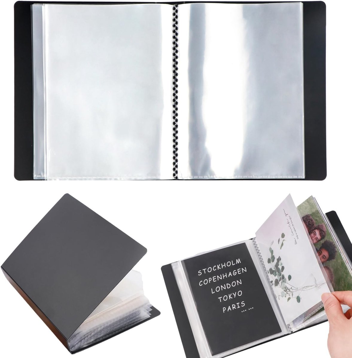 SnelShoppen - A6 Sticker Foto Opslag Album - 40 Pagina's - Organizer Folder voor Postcards, Stickers, Foto's, Duidelijke Stempels en Snijdies - 28.5x1