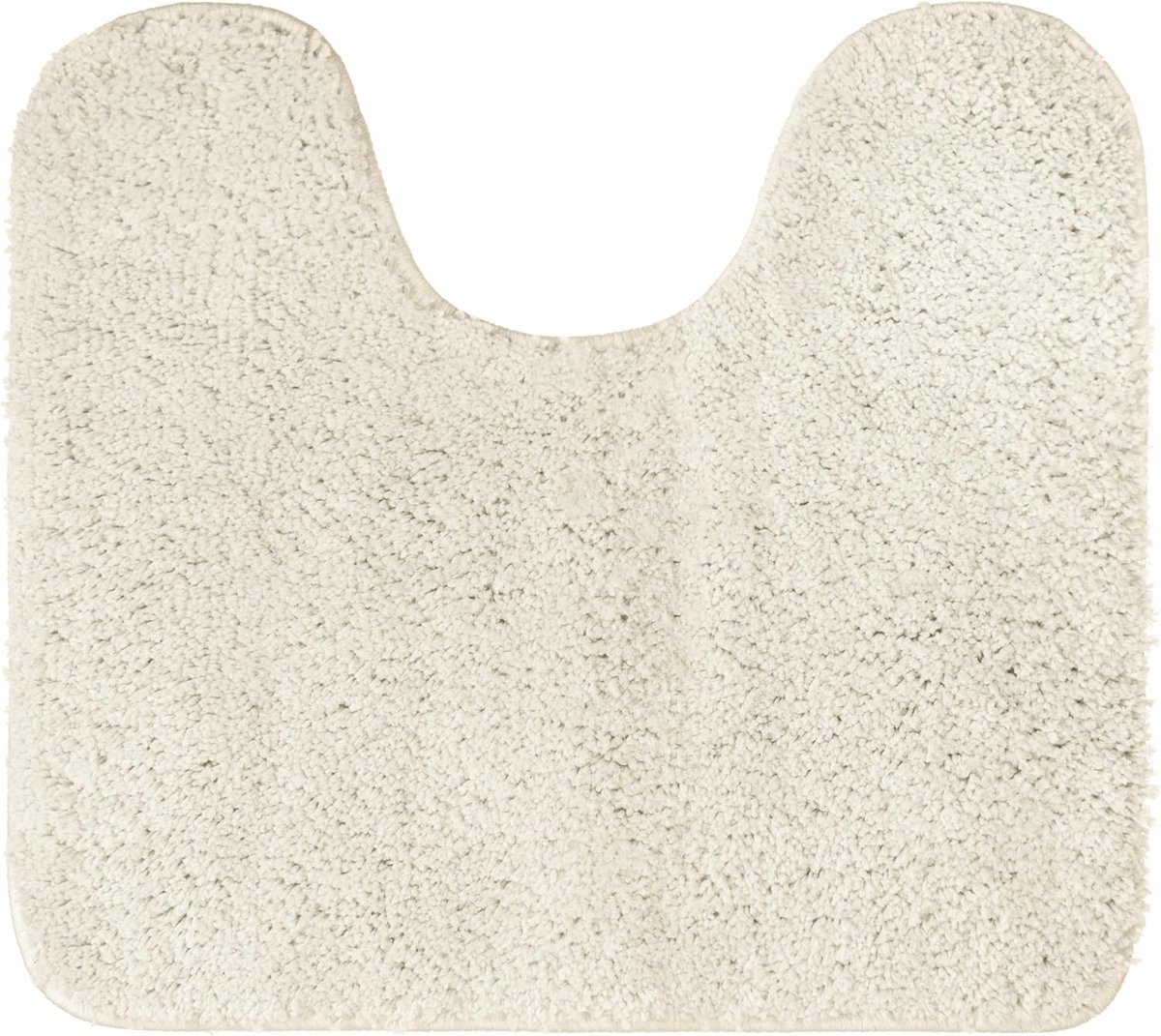 SnelShoppen - Toiletmat 45x50 cm - Zachte Microfiber Toiletmat met U-Kap, Antislip Badkamer Tapijt voor Toilet in Beige - Gemakkelijk te Onderhouden