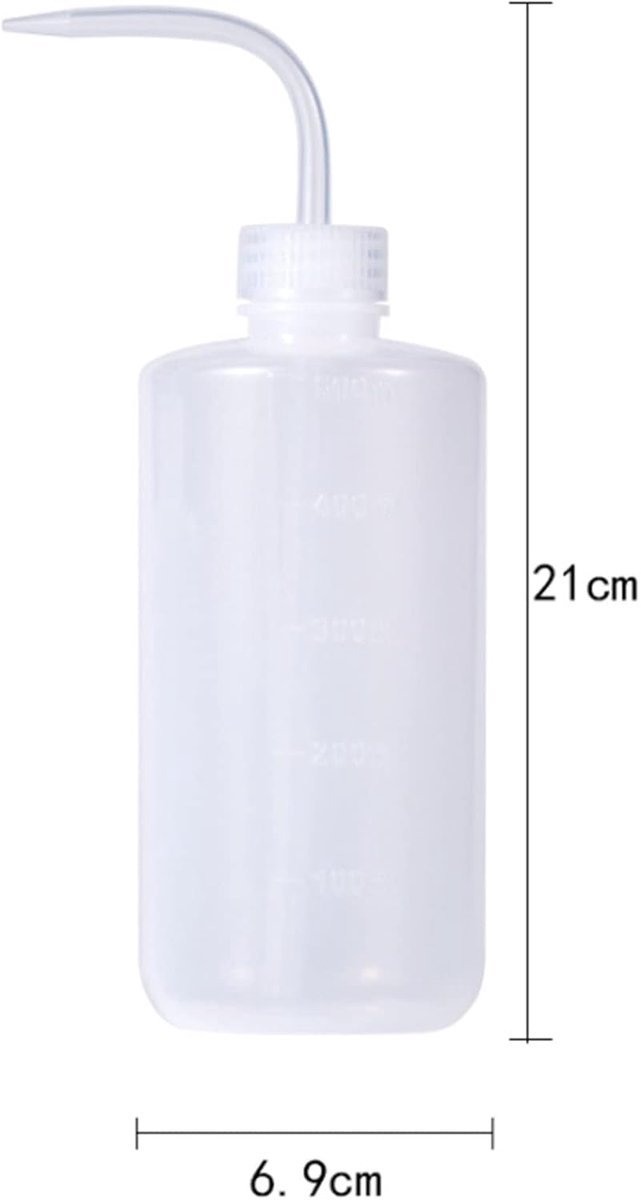 SnelShoppen - 2x 500ml Plastic Sprayflessen voor Tuin en Keuken, Squeeze Wash Bottles met Duidelijke Maatverdeling, Ideaal voor Huisdecoratie en Tuino