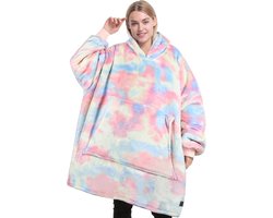 SnelShoppen - Catalonia Classy Oversized Sherpa Hoodie Blanket - Zachte Warme Deken met Kap voor Vrouwen, Grote Hoody met Voorzak, Perfect voor Thuis,