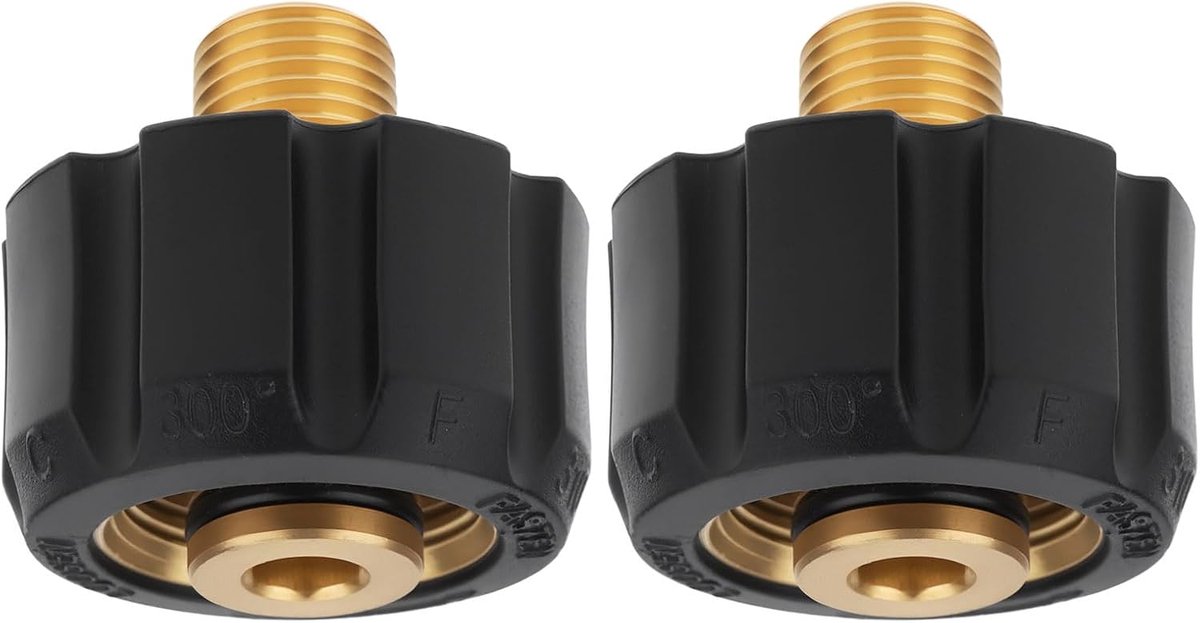 SnelShoppen - 2pcs M22 Female naar 1/4" AG Drukreiniger Adapter Fitting voor Hoses en Spray Guns, Hoogwaardig Messing en Kunststof, Perfect voor Kärch