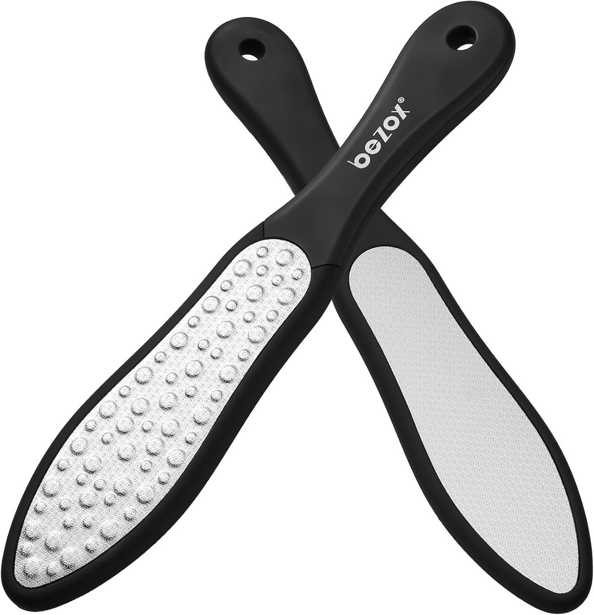 SnelShoppen - Professionele Voetvijl Dubbelzijdig Pedicure Rasptool voor Harde Eelt, Voetverzorging, RVS met Siliconen Handvat, 26.5 cm, Perfect voor