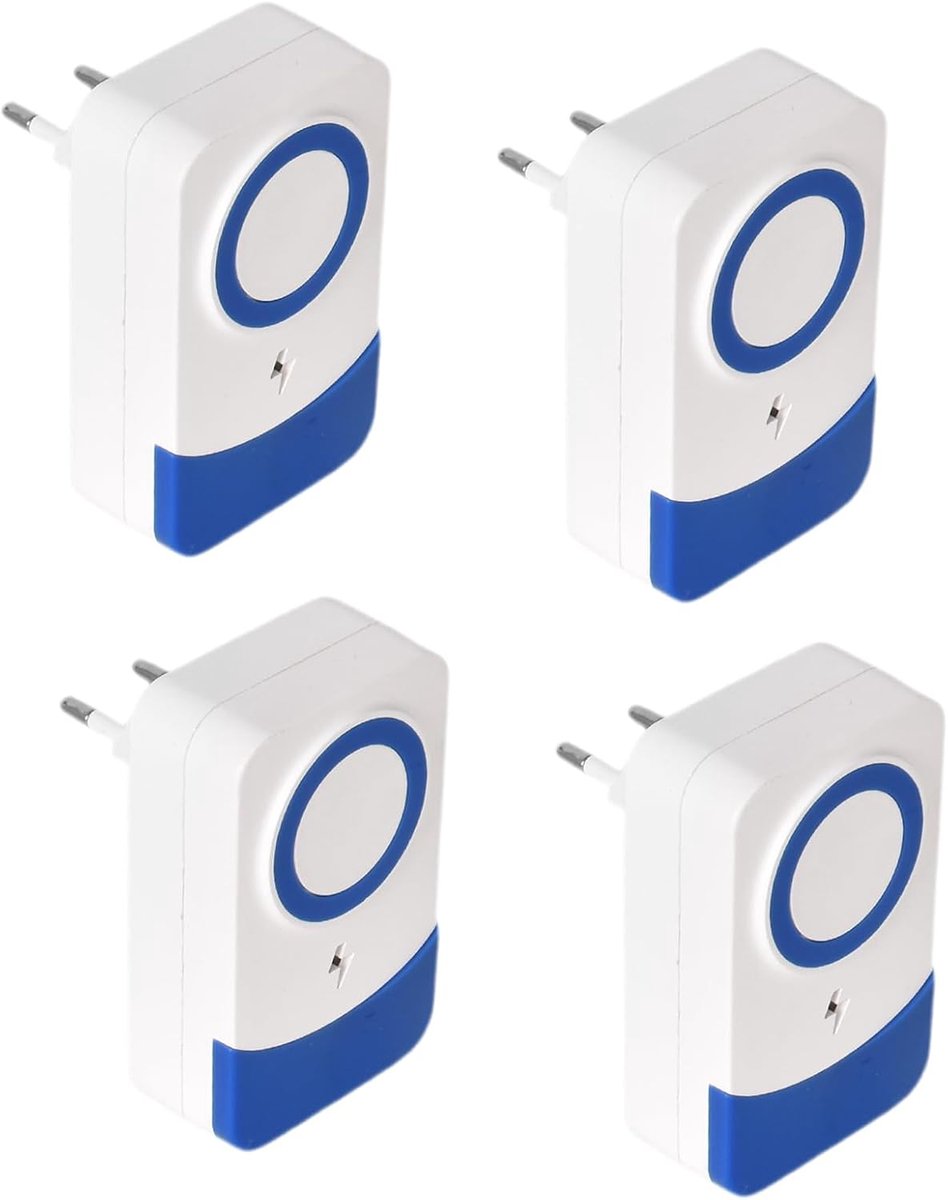 SnelShoppen - Ultrasone Ongediertebestrijder 4 Stuks - Elektronische Muizenverjager, Insectenwerend Middel voor Binnen - Effectief tegen Muggen, Spinn