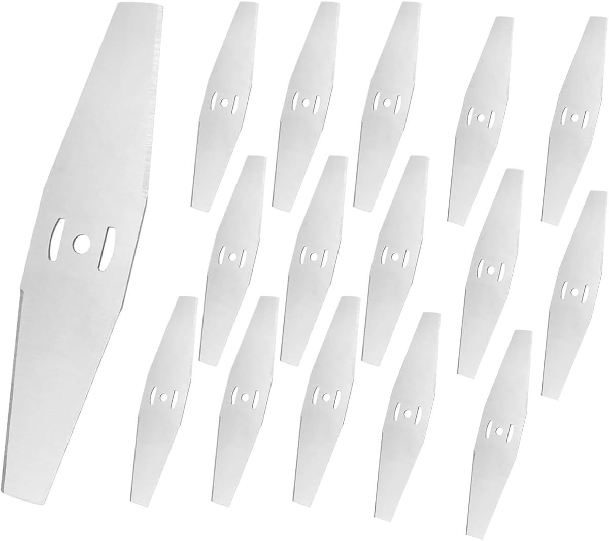 SnelShoppen - 15cm Metal Lawn Trimmer Blades - 16 Stuks Duurzame Metaal Graskanttrimmer Bladen, Corrosiebestendig en Stevig voor Tuinonderhoud