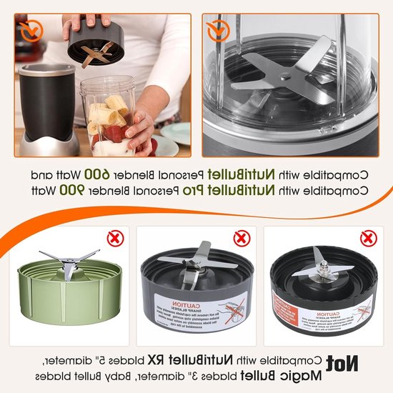 Blender O-ring Vervangset voor Nutribullet - Rubber Ring Seal Gaskets voor 600/900 Series - Set van 4 Stuks — afbeelding 2