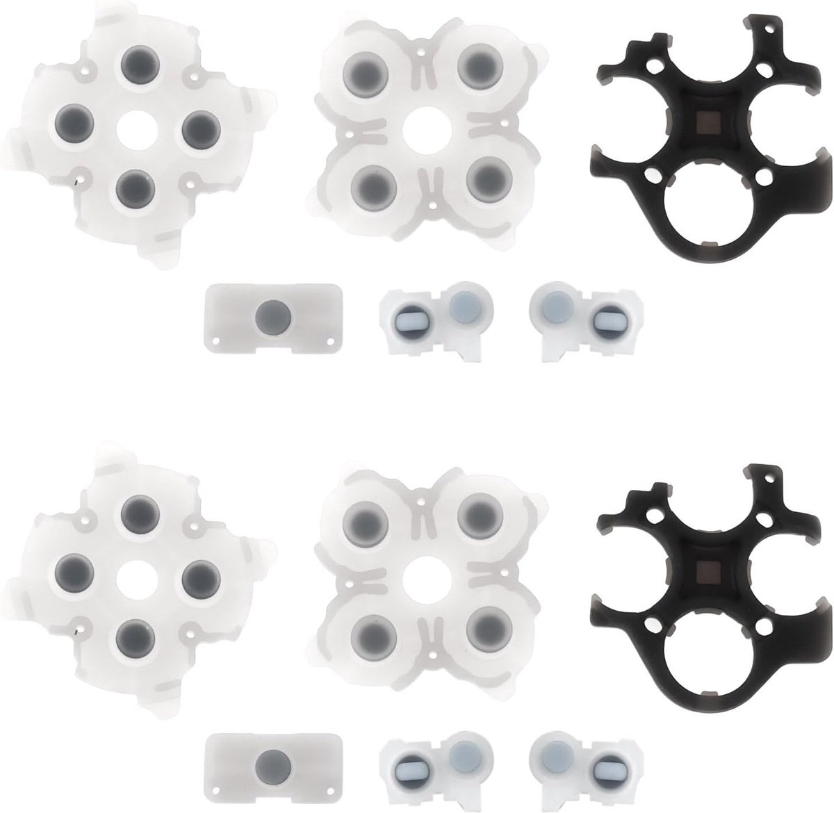 SnelShoppen - 2 Sets Silicone Knoppen Rubber Pads Vervangingen Geschikt voor PS5 DualSense Controller BDM-030 - Flexibel Siliconen Materialen voor Her