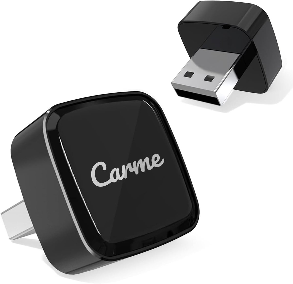 SnelShoppen - CarPlay Dongle 2-in-1 - Wireless CarPlay & Android Auto - USB-A & USB-C - Auto Accessoire - Zwart