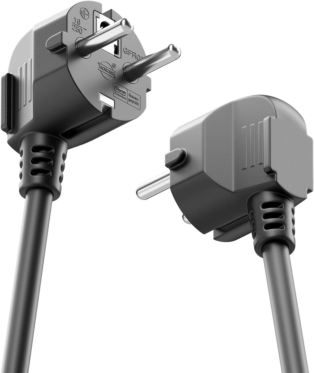 Thijox - 6-Voudige Stekkerdoos met AAN/UIT Schakelaar - Individueel Schakelbaar - 5m Kabel - 3680W 16A Meervoudige Stroomkabel Verdeler - Zwart voor H