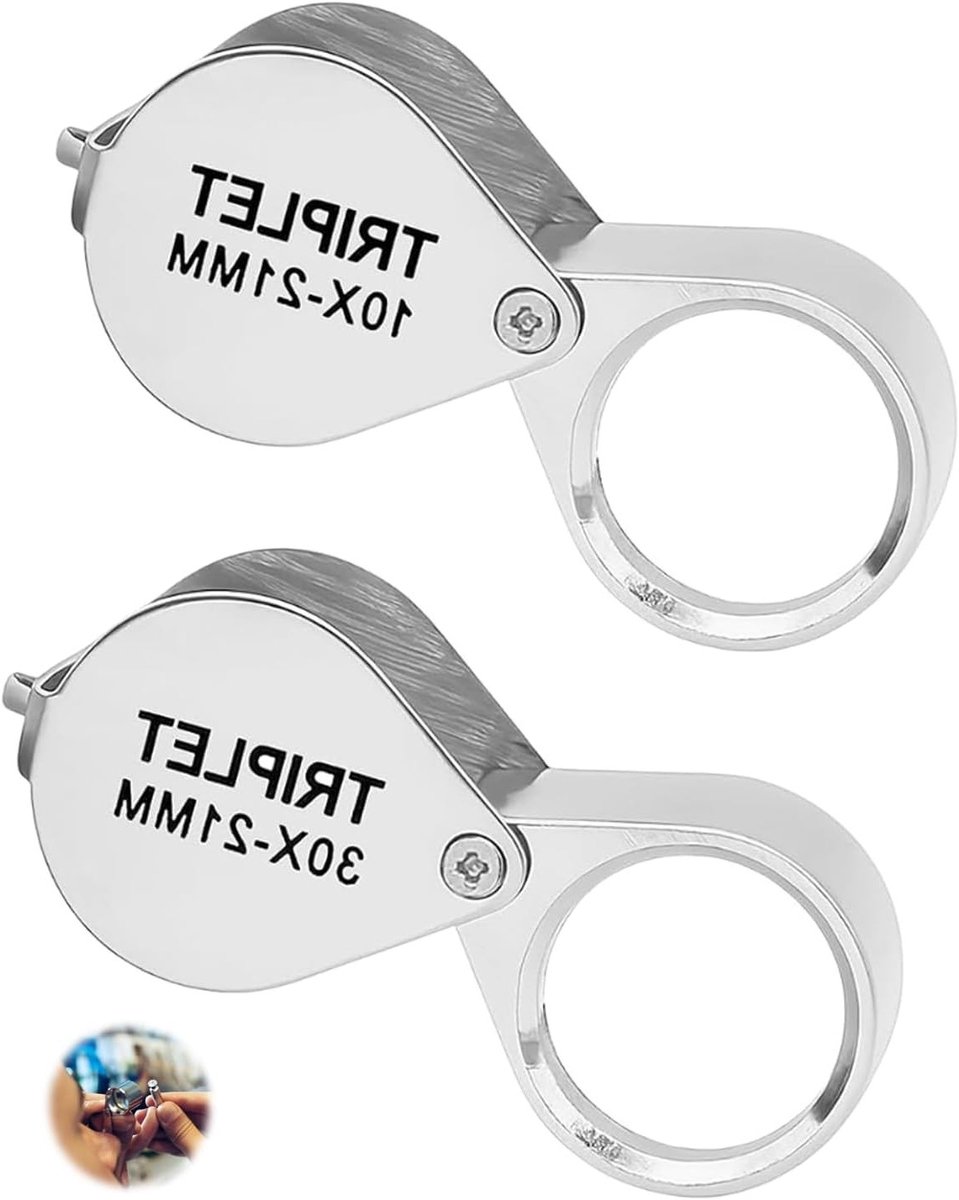 Zakloep 2 stuks (30 x + 10 x) - draagbaar - opvouwbaar - voor precisie inspectie - ShopVlot