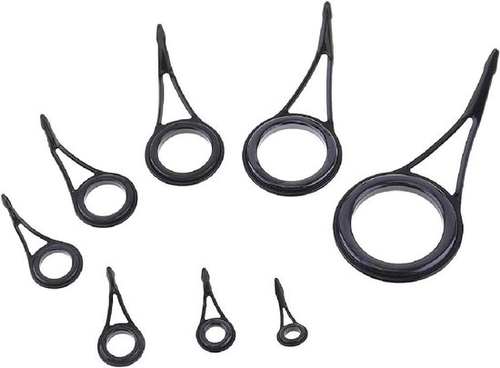 Rod guides set voor het repareren van hengels, inclusief tips en spinning onderdelen voor vissers — afbeelding 3