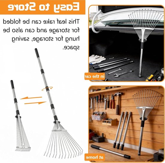 Solidchoice - Verstelbare Bladvork met 15 Tanden en Opbergtas van Solidchoice — afbeelding 5
