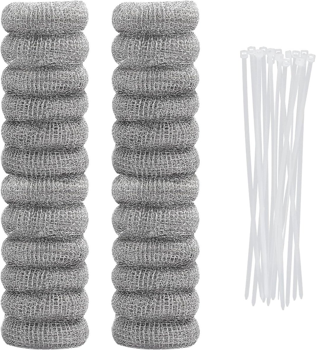 Efficiënte 24-delige Lintvangers voor Wasmachine van RVS - Mesh Filter voor Schone Was
