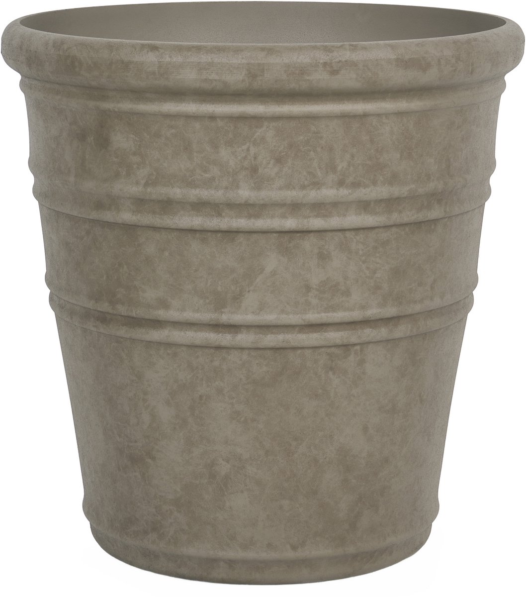 AGISTRI - Bloempot - Taupe - 46 x 47 cm - Steenmengsel