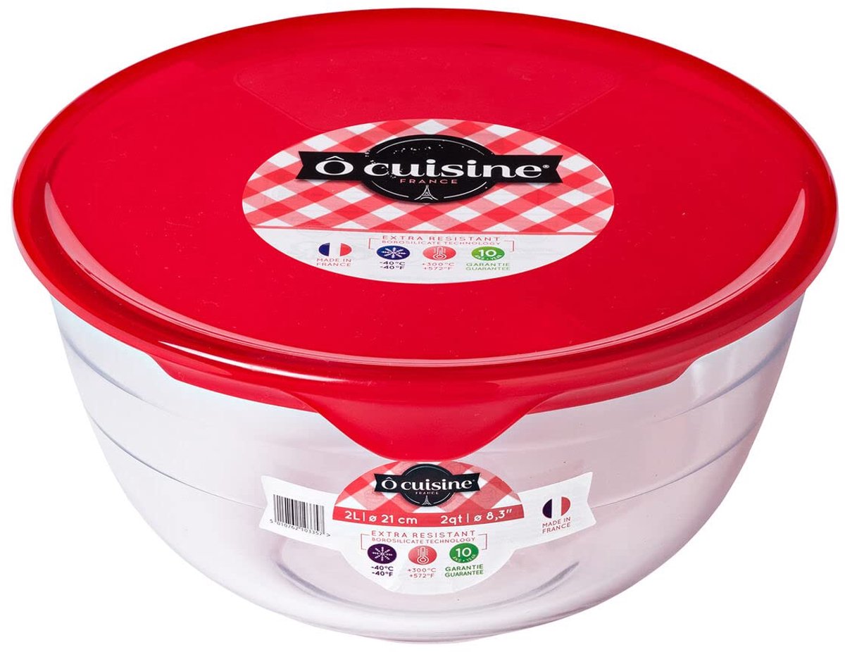 SnelShoppen - Ronde lunchbox met deksel, standaard, plastic, 1 liter, ideaal voor school, werk, picknick, multifunctioneel, BPA-vrij, groen