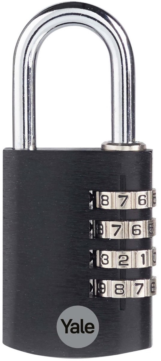 Yale - Aluminium Hangslot met Cijferslot - 38 mm - Zwart