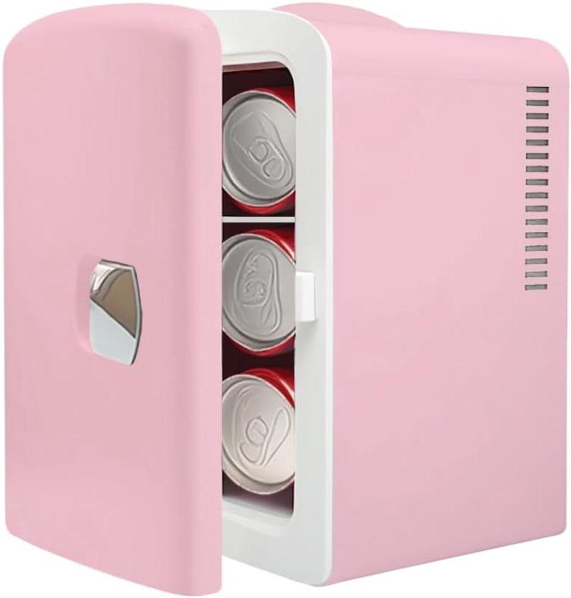 Mini Koelkast Compacte Koeler Dranken Koelen Stil Werking 4 Liter Roze