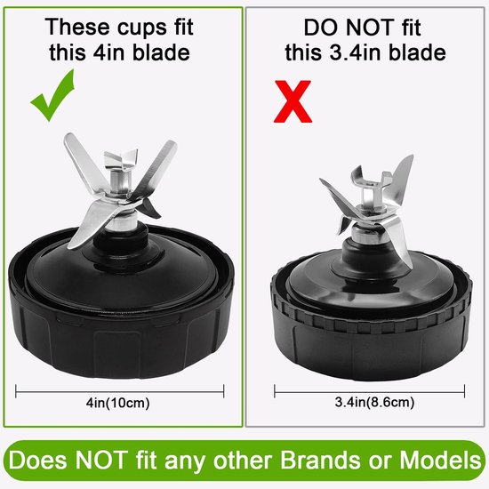 SnelShoppen - 2 Stuks Blender Cups Vervangende met Deksels Voor Auto-iQ Mixer, Blender Bekers, Compatibel, Ideaal Voor Keuken, Smoothies, Shake, 700ml van Snelshoppen — afbeelding 5