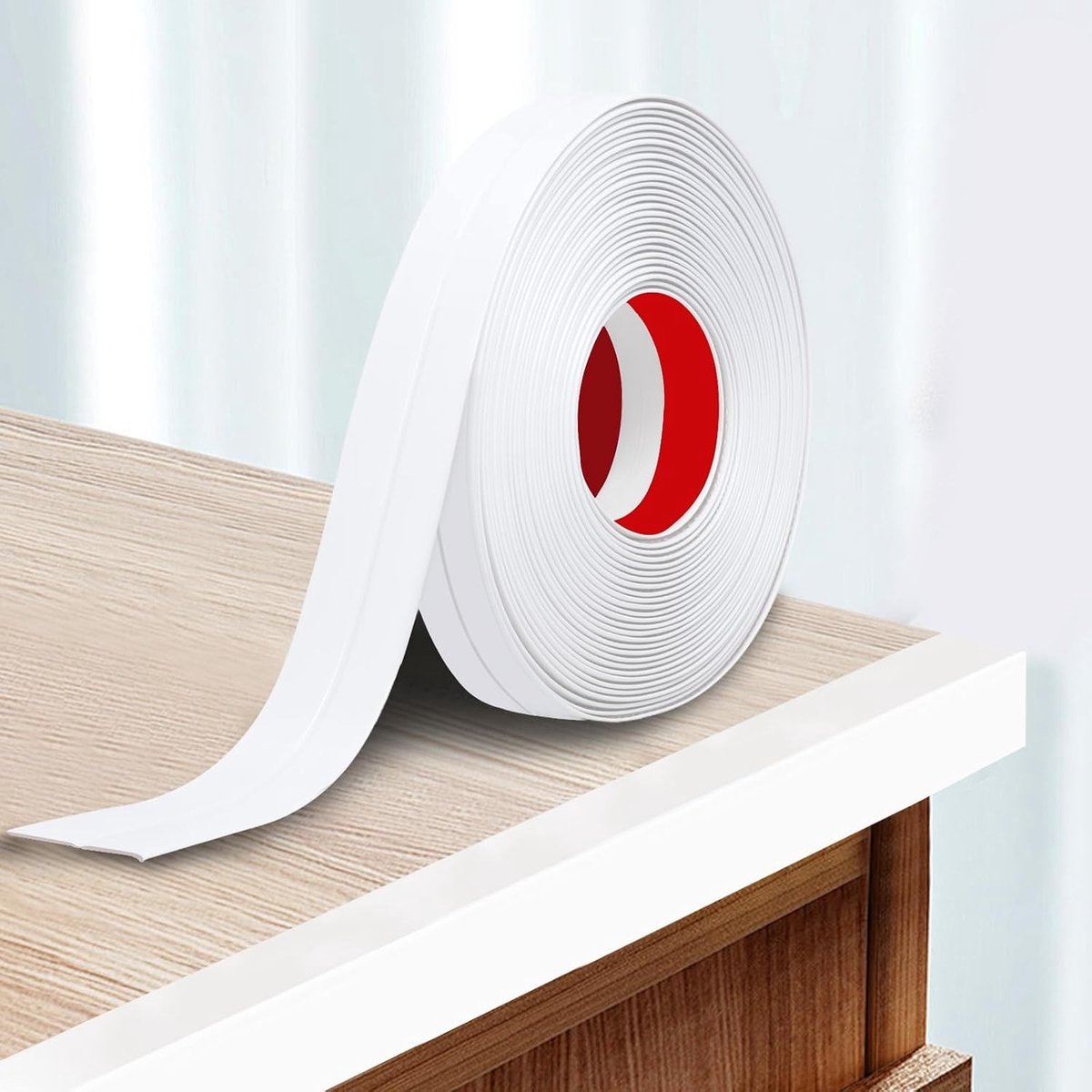 Decoratieve Hoekbescherming Strips 4cm x 4m - Flexibele Muurafwerking voor Deuren, Ramen en Tegels in Wit