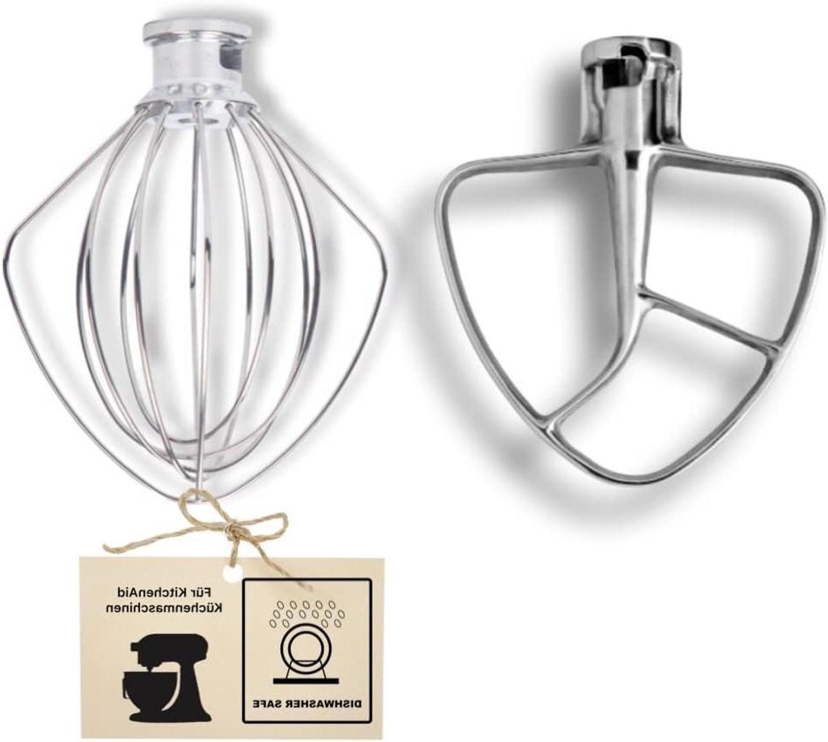 Keukenmachine Accessoires - Mixer Garde Set - Bakken en Koken - Vaatwasserbestendig Roestvrij Staal - Niet gespecificeerd - Zilver