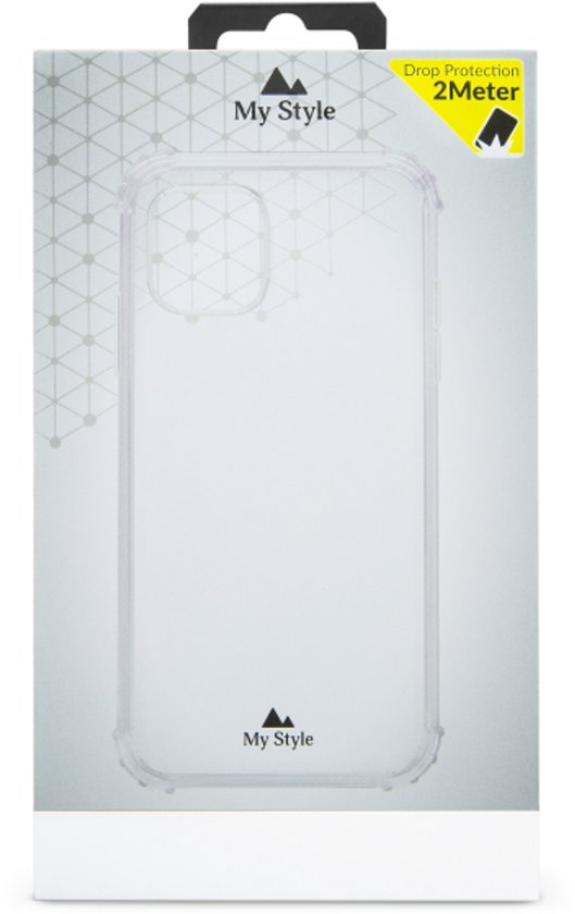 Emballage d'une coque d'iPhone transparente avec logo "My Style".