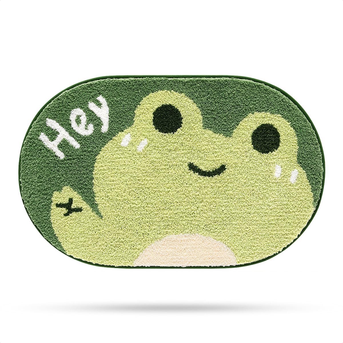 Molesun Cute Frog Bath Mat Extra Soft Absorbent Bath Mat Non-Slip Comfortable Bath Mat Carpet for Bath Shower Bathroom - ShopVlot