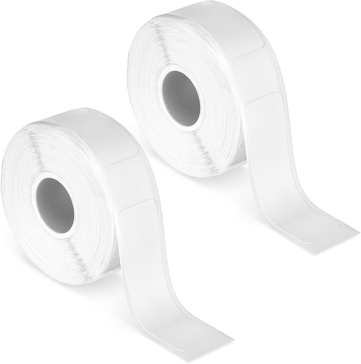 2 rollen zelfklevende thermische etiketten, waterdicht labeltape 12 x 40 mm voor printers en etiketteren