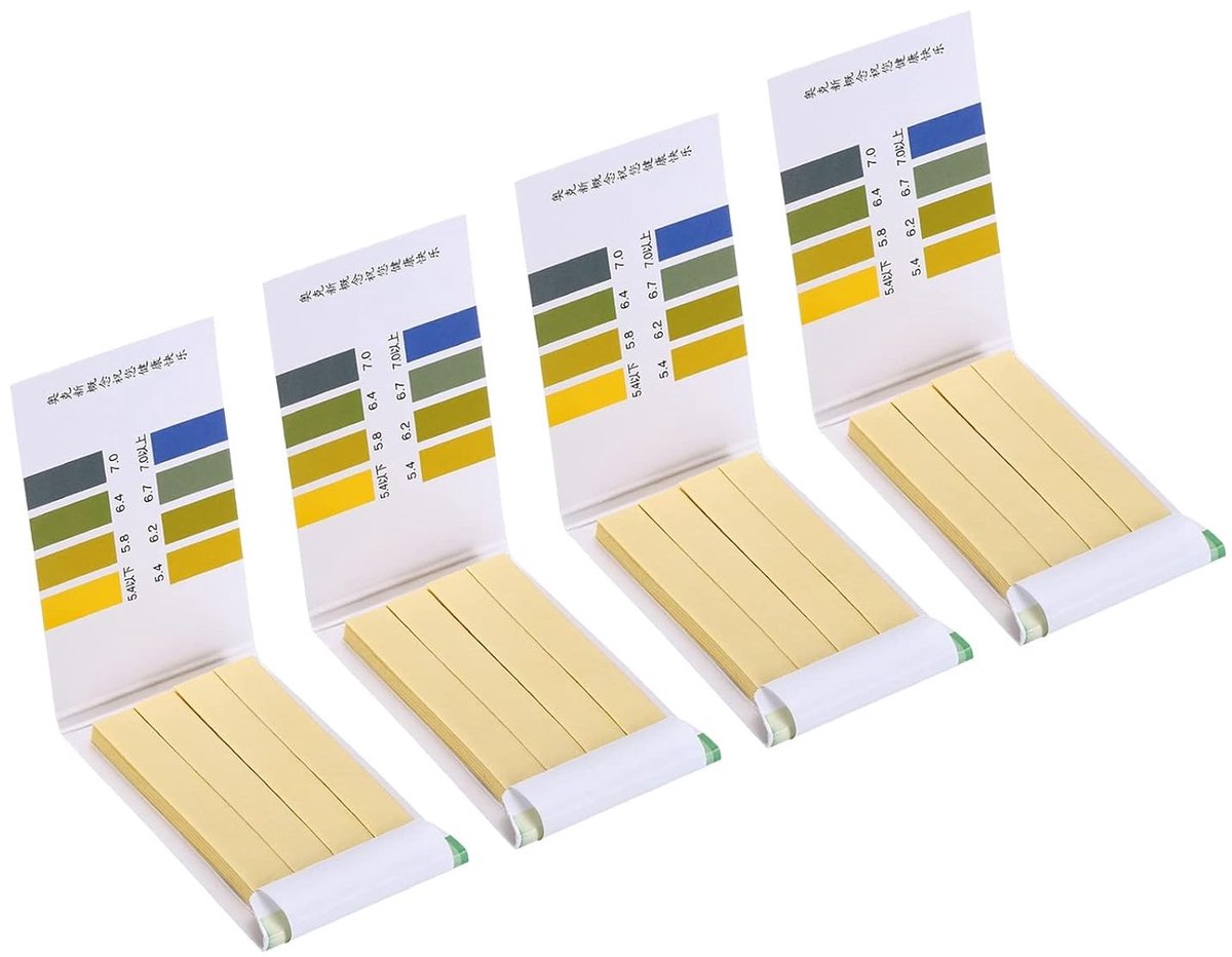 pH Teststrips voor Water, Voedsel en Bodem - 80 Indicatorpapieren voor Alkaline en Zure Tests, 5.4-7.0 pH Bereik