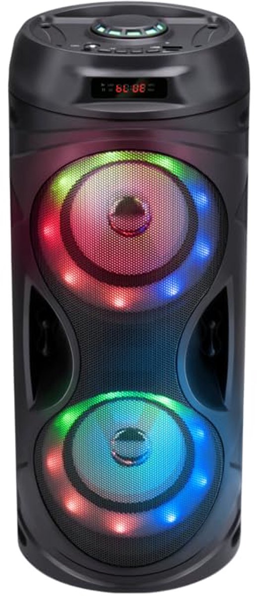 SnelShoppen - Draagbare Bluetooth Luidspreker 10W met RGB LED, USB, SD, AUX en TWS - Perfect voor Feest, Camping, Tuin en Binnengebruik
