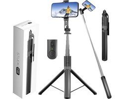 Studio ME 3 in 1 Selfie Stick Tripod 180CM - Selfiestick Universeel - Bluetooth Afstandsbediening - Telefoonhouder - Telefoon statief