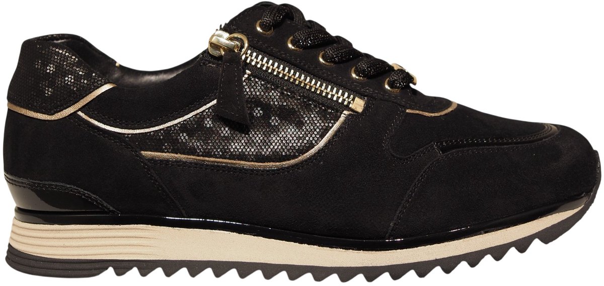 Hassia zwarte suède dames sneakers