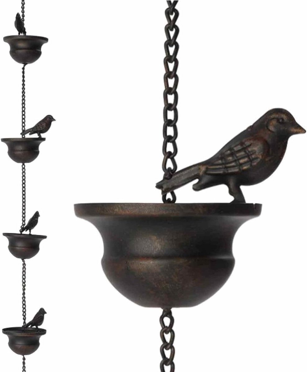 Regenketting - Waterafvoer Ketting - Tuin Decoratie - Stijlvolle Watergeleiding - 670 g - Metaal