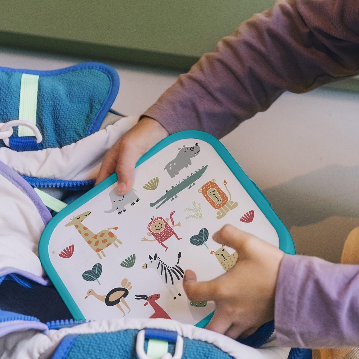 SnelShoppen - Broodtrommel 1,3 L Cool Blue - Mepal Campus, Lunchdoos, Kinderbroodtrommel, Duurzaam, Voedselveilig, Compact, School, Werk, Picknick