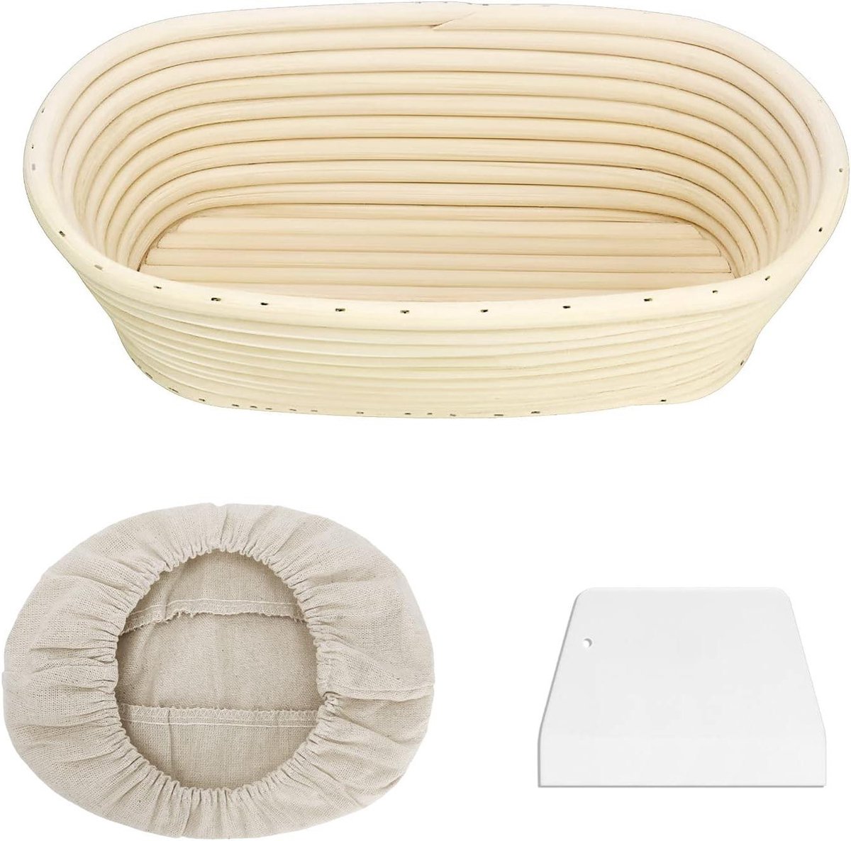 Gaarmand Brood - Rijsmand Rotan - Brood Bakken - Natuurlijk Materiaal - 25 x 15 x 8.5 cm - Natuurlijk