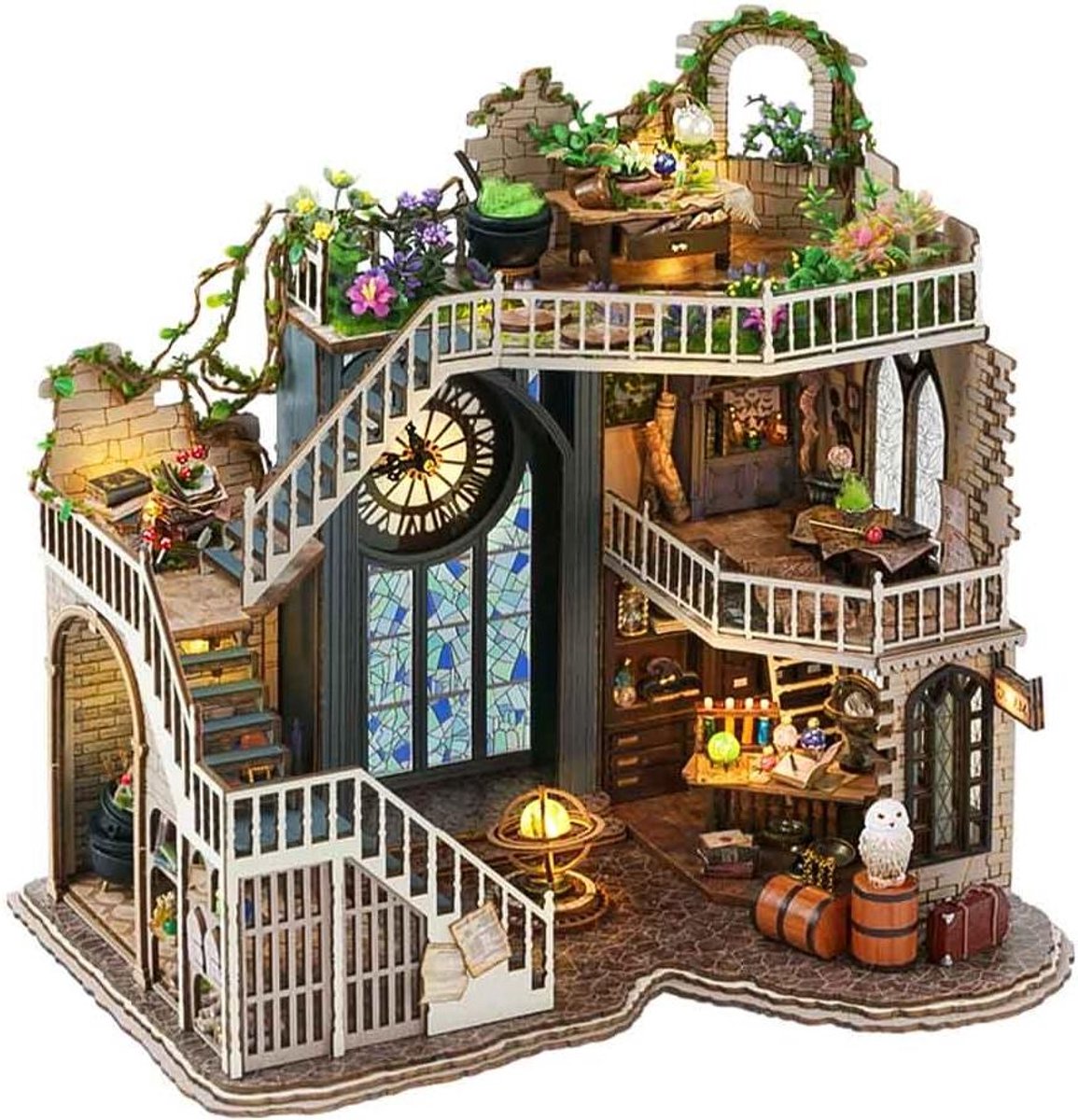 Miniatuur Poppenhuis - Doe-het-zelf Kit - Creatieve Hobby - Magisch Ontwerp - 31 x 23 x 6.5 cm - Magisch Huis