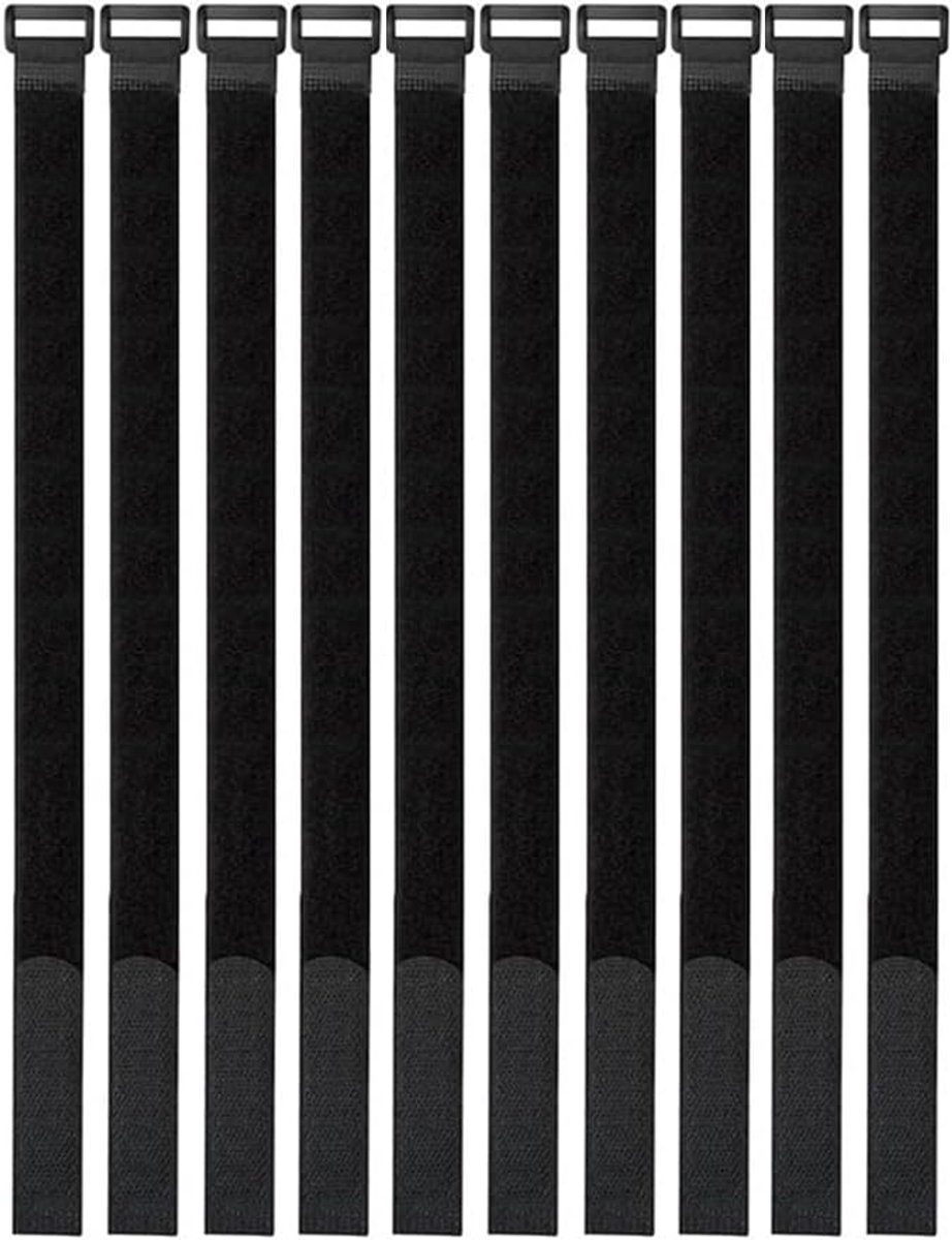 Kabelbinders pack van 10 - 60 cm x 2,5 cm - herbruikbaar nylon - sterke grip voor kabelbeheer - SnelShoppen
