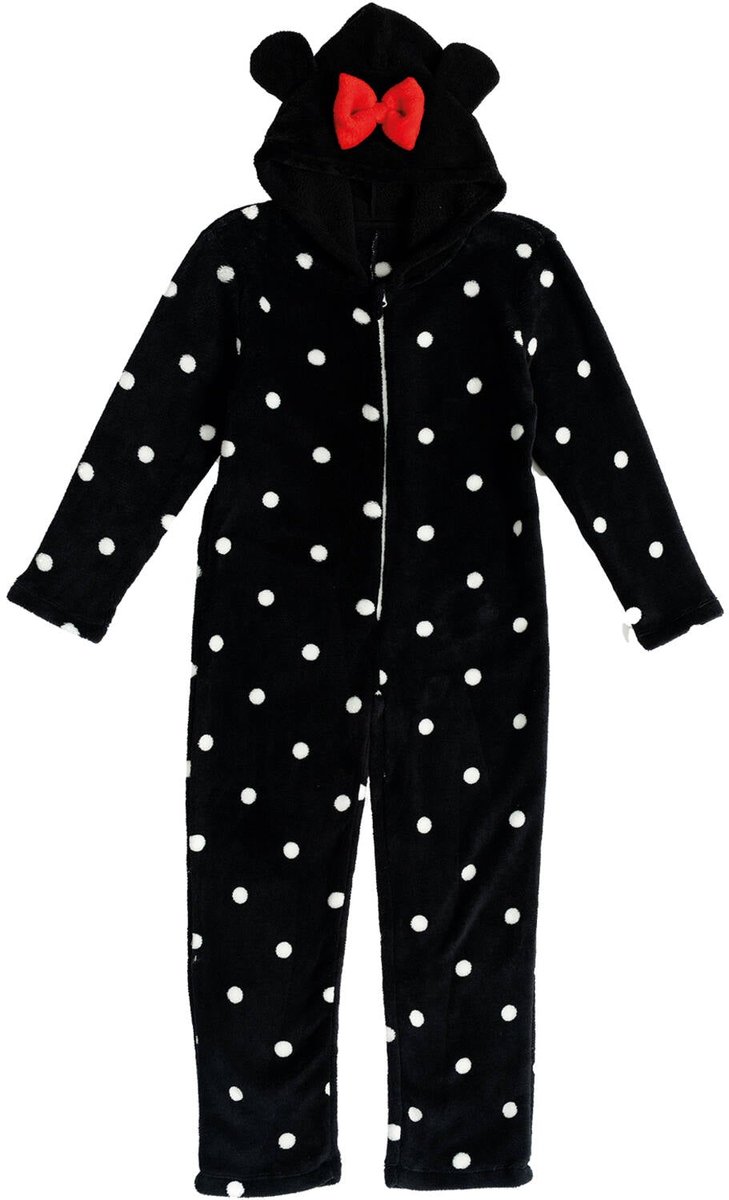 Onesie Minnie Mouse Kind Zwart - 10-12 jaar (139-155cm)