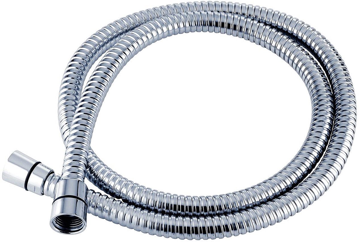 SnelShoppen - Triton 1.5m Anti-Kink Doucheslang Chroom - Duurzame Doucheslang met Dubbele Vergrendeling - Universele Fittingen voor Elektrische en Men