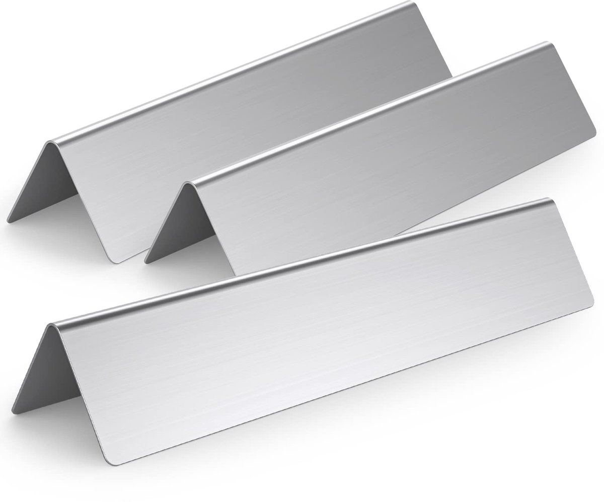 SnelShoppen - Coisien 7635 Flavorizer Bars Roestvrij Staal voor Gasgrill Spirit 200 Series - Branderafdekking - 38,9 x 8,9 x 6,8 cm - Porselein Geëmai