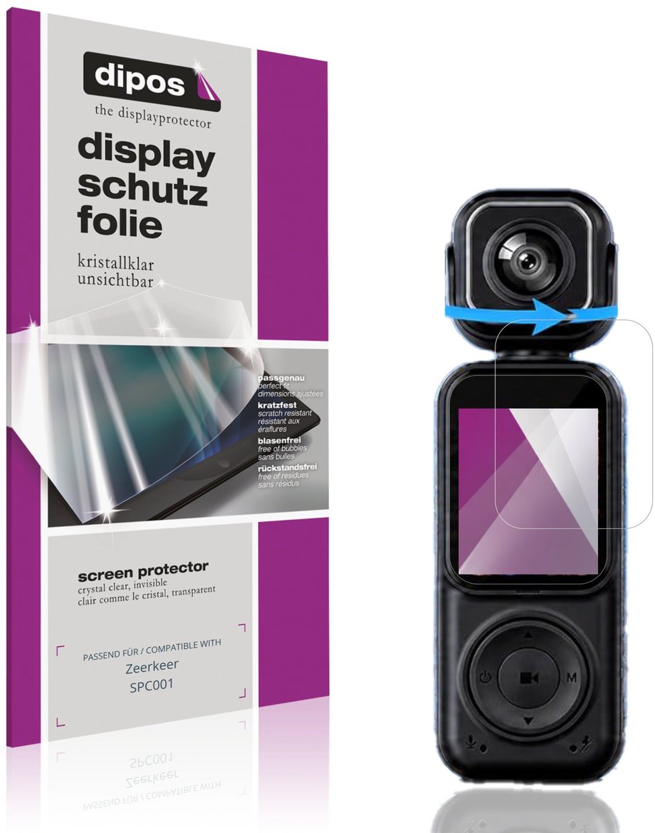 dipos – 4x Beschermfolie geschikt voor Zeerkeer SPC001 | Krasbestendige & heldere Screenprotector Ultra-Thin