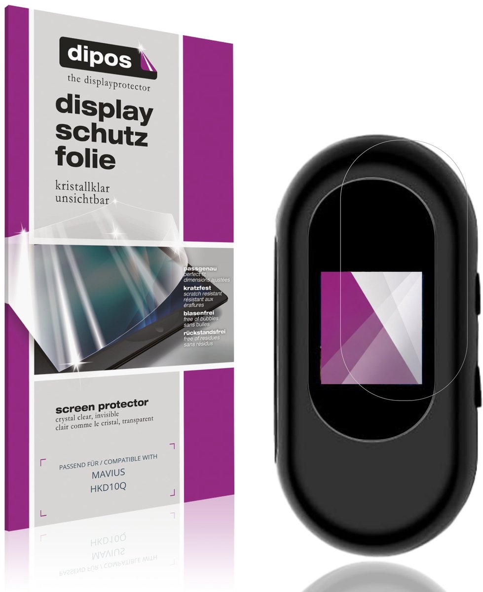 dipos – 4x Beschermfolie geschikt voor MAVIUS HKD10Q | Krasbestendige & heldere Screenprotector Ultra-Thin