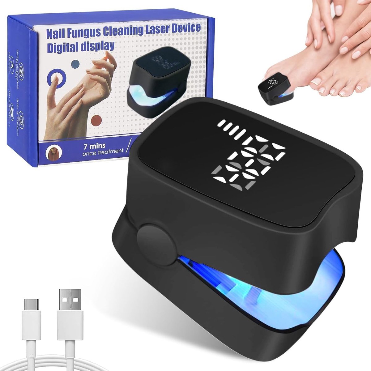 Laserbehandeling voor Nagelschimmel met Oplaadbare Timer, 460 nm Blauw Licht en 910 nm Infrarood Licht voor Effectieve Verwijdering van Nagelschimmel
