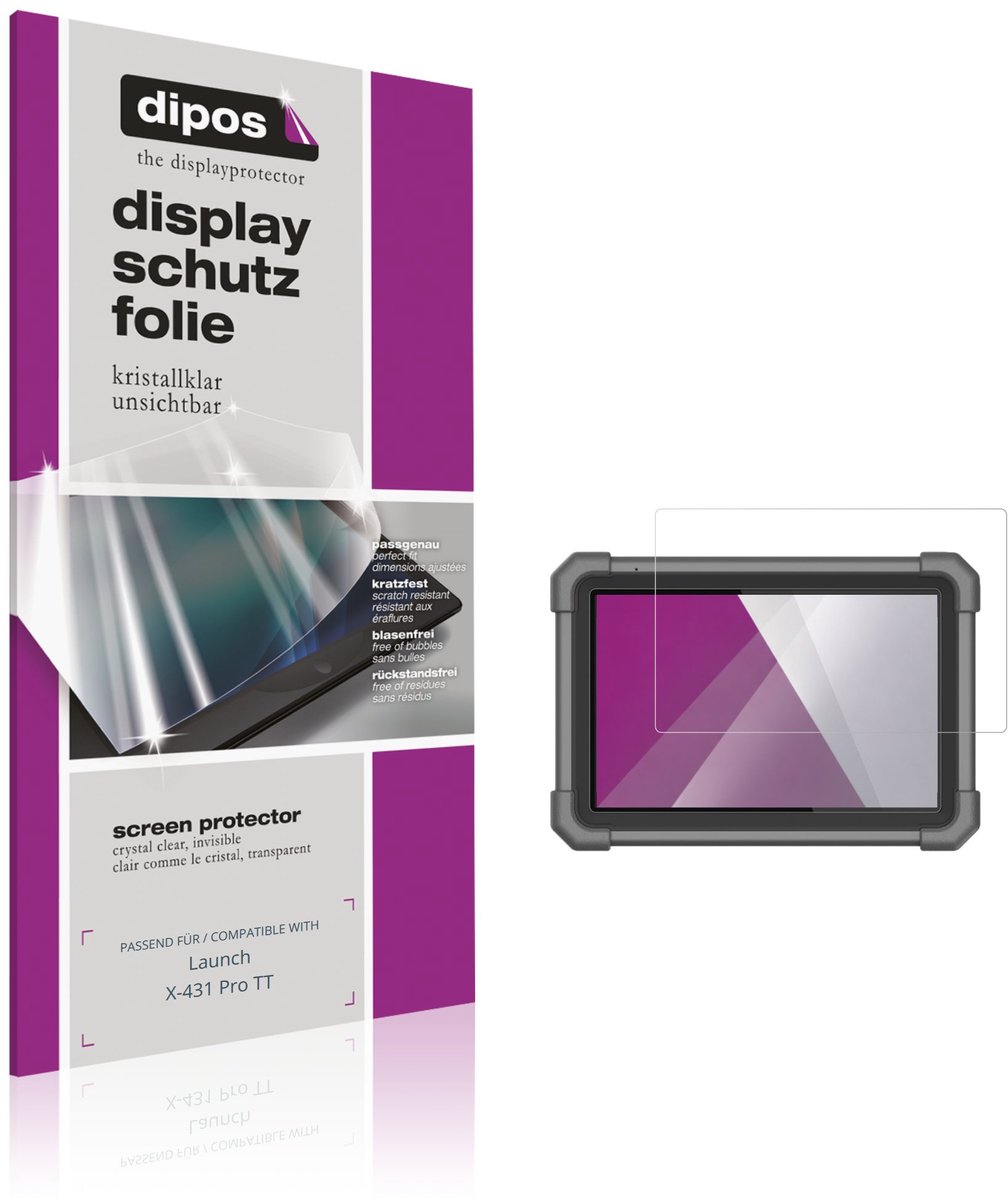 dipos – 2x Beschermfolie geschikt voor Launch X-431 Pro TT | Krasbestendige & heldere Screenprotector Ultra-Thin