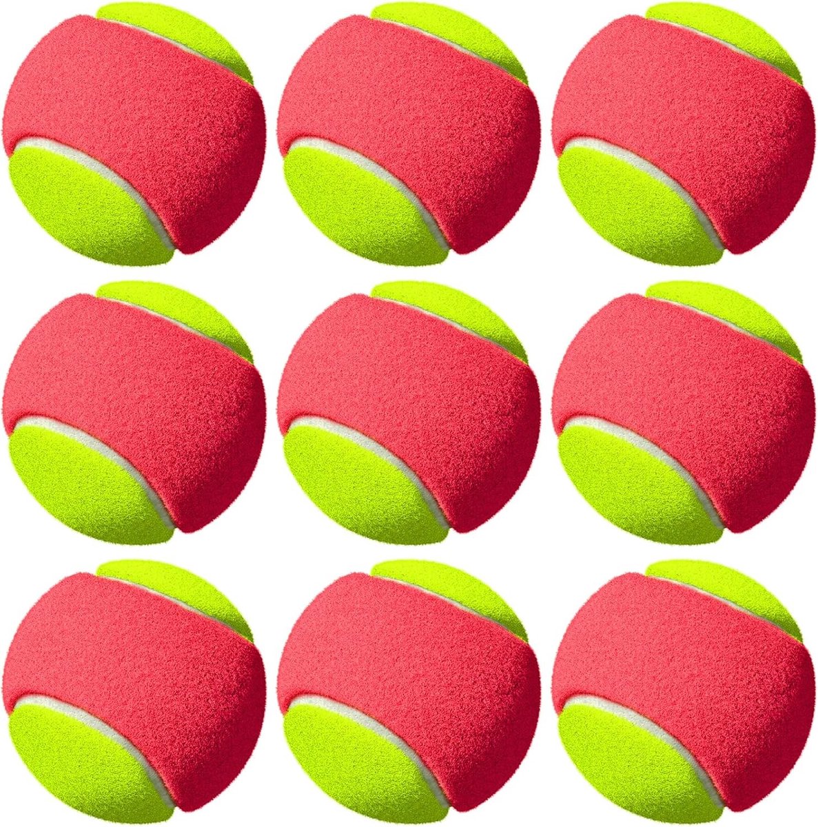 9 Stuks Tennisballen voor Beginners en Kinderen - Ideaal voor Tennis Training, Sport Spelletjes en Huisdieren, Oranje Kleur