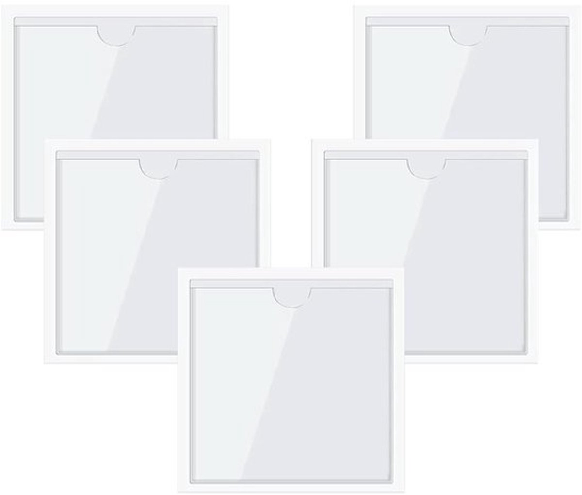 Autobelastingschijfhouder 5 Stuks - Zelfklevende Vergunninghouders - PVC Badge Beschermer - Waterdicht - 10,5 x 10,5 cm - Geschikt voor Auto/Caravan - Vergunninghouder